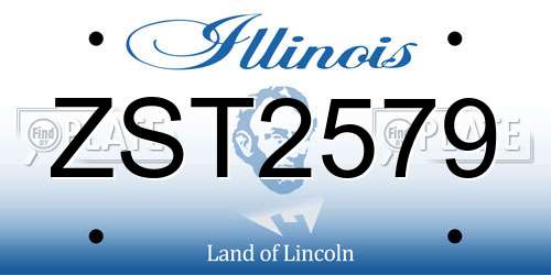 ZST2579 Illinois License Plate