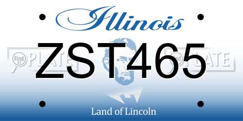 ZST465 Illinois License Plate