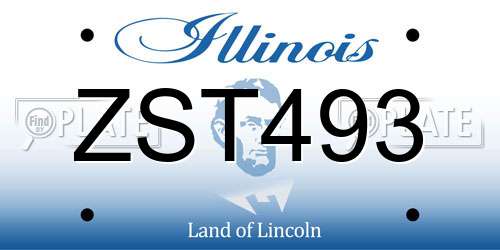ZST493 Illinois License Plate