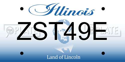 ZST49E Illinois License Plate
