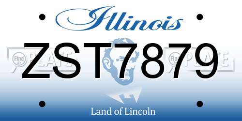 ZST7879 Illinois License Plate