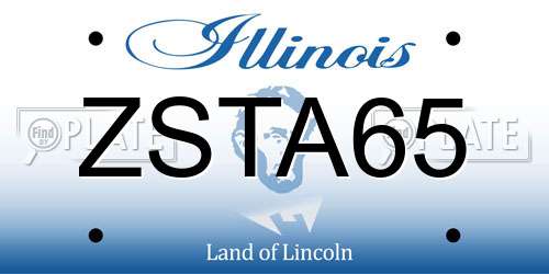 ZSTA65 Illinois License Plate