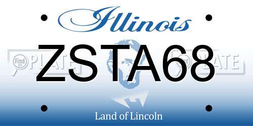 ZSTA68 Illinois License Plate