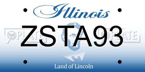 ZSTA93 Illinois License Plate