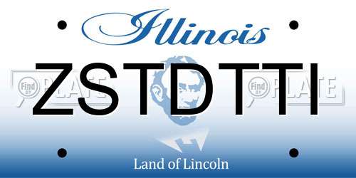 ZSTDTTI Illinois License Plate