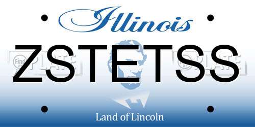 ZSTETSS Illinois License Plate