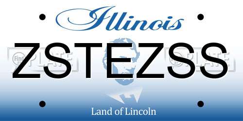 ZSTEZSS Illinois License Plate