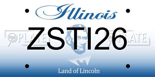 ZSTI26 Illinois License Plate