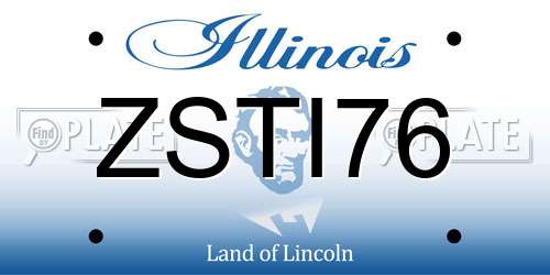 ZSTI76 Illinois License Plate
