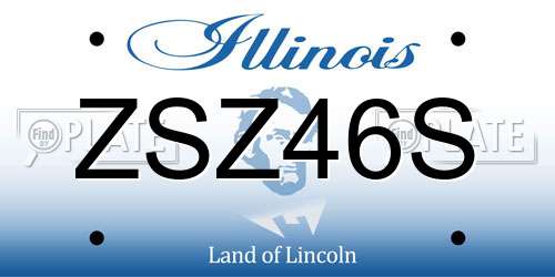 ZSZ46S Illinois License Plate