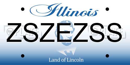 ZSZEZSS Illinois License Plate