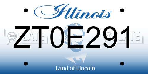 ZT0E291 Illinois License Plate