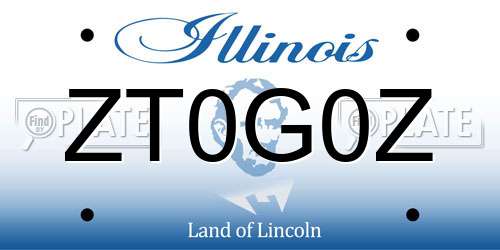 ZT0G0Z Illinois License Plate