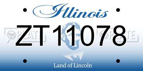 ZT11078 Illinois License Plate