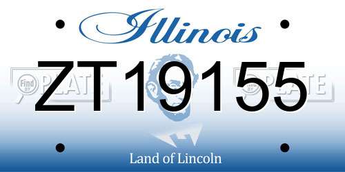 ZT19155 Illinois License Plate