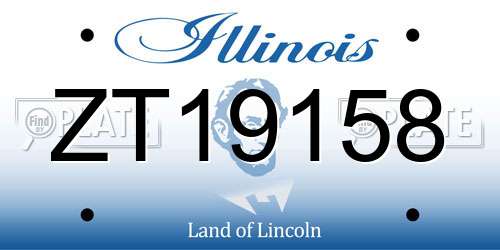 ZT19158 Illinois License Plate