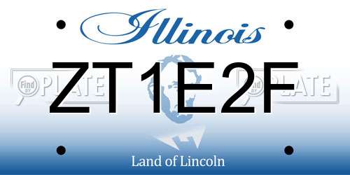 ZT1E2F Illinois License Plate