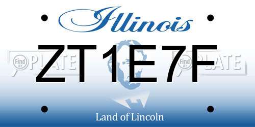 ZT1E7F Illinois License Plate