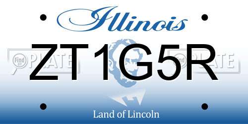 ZT1G5R Illinois License Plate