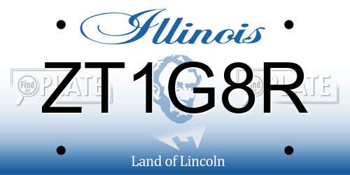 ZT1G8R Illinois License Plate
