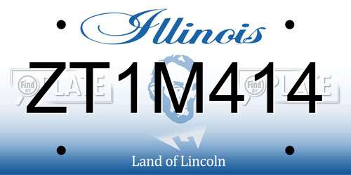 ZT1M414 Illinois License Plate