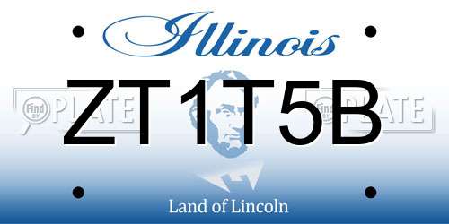 ZT1T5B Illinois License Plate