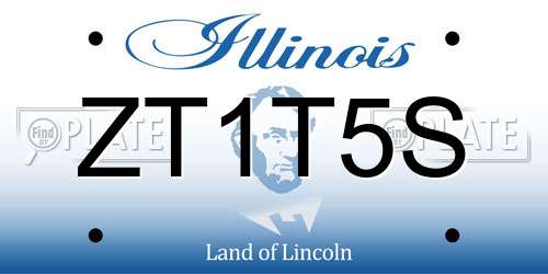 ZT1T5S Illinois License Plate