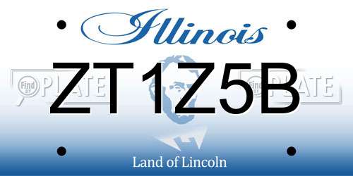 ZT1Z5B Illinois License Plate