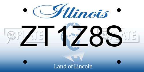 ZT1Z8S Illinois License Plate