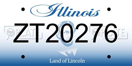 ZT20276 Illinois License Plate
