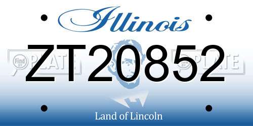 ZT20852 Illinois License Plate