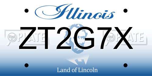 ZT2G7X Illinois License Plate