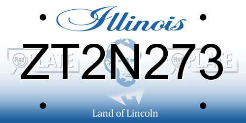 ZT2N273 Illinois License Plate