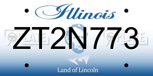 ZT2N773 Illinois License Plate
