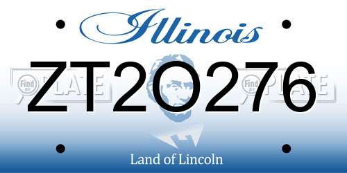 ZT2O276 Illinois License Plate