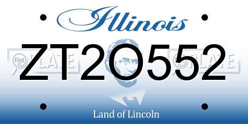 ZT2O552 Illinois License Plate