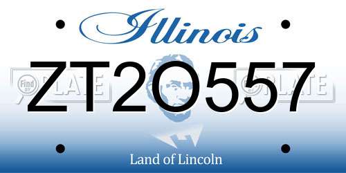 ZT2O557 Illinois License Plate