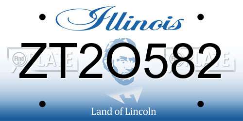 ZT2O582 Illinois License Plate