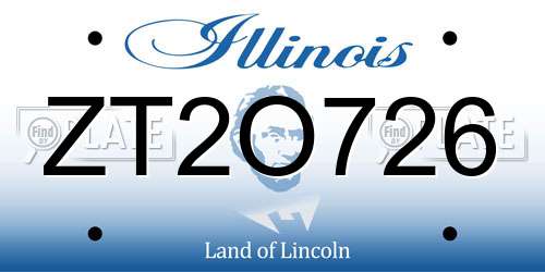 ZT2O726 Illinois License Plate