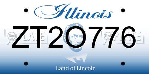 ZT2O776 Illinois License Plate