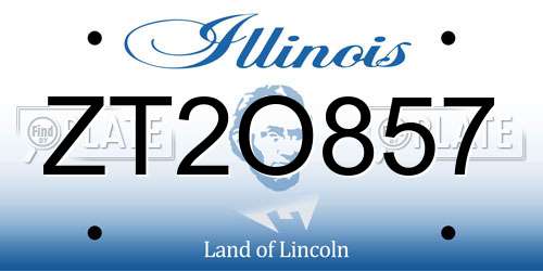 ZT2O857 Illinois License Plate