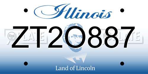 ZT2O887 Illinois License Plate