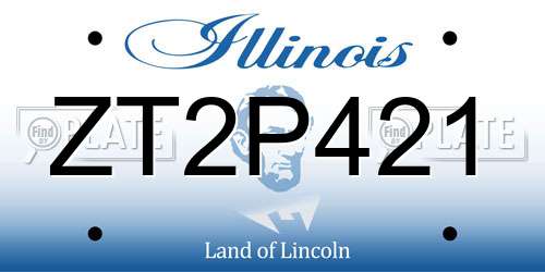 ZT2P421 Illinois License Plate
