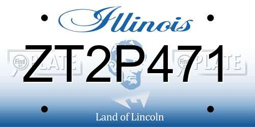 ZT2P471 Illinois License Plate
