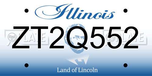 ZT2Q552 Illinois License Plate