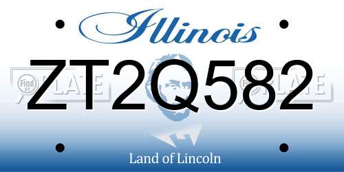 ZT2Q582 Illinois License Plate