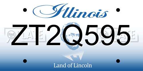 ZT2Q595 Illinois License Plate
