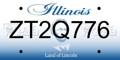 ZT2Q776 Illinois License Plate