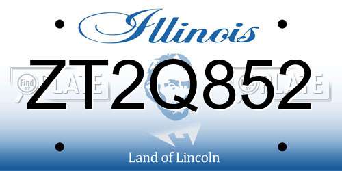 ZT2Q852 Illinois License Plate