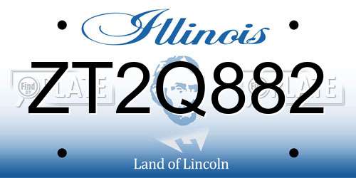 ZT2Q882 Illinois License Plate